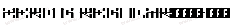 Zero G Regular英文字体字体转换